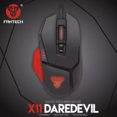 Fantech X11 Mouse Macro RGB Color USB Wired Backlit 8000DPI 8 Button Optical Gaming Mouse